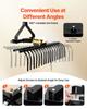 VEVOR 127 Cm Lanscape Rock Rake, 3-Point Tow Behind Landscape Rake with 17 Steel Tines, Fit Category 1 Tractors, Angle Adjustable
