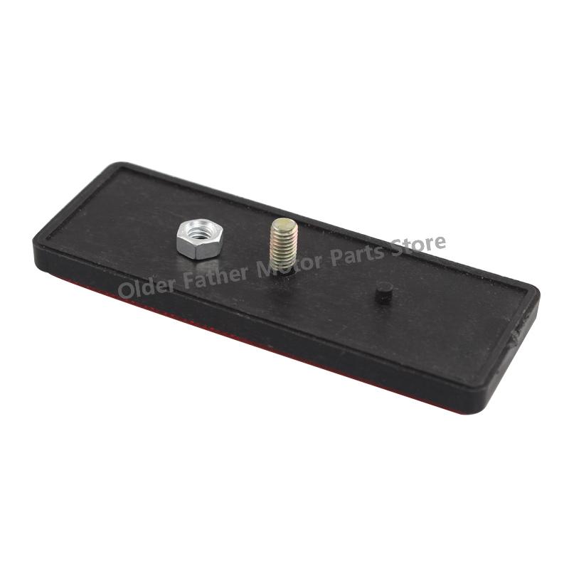 Universal Motorcycle Bike Scooter Rear Red Warning Reflector Reflective Plate for Harley Yamaha Suzuki Honda Chopper Cafe Racer