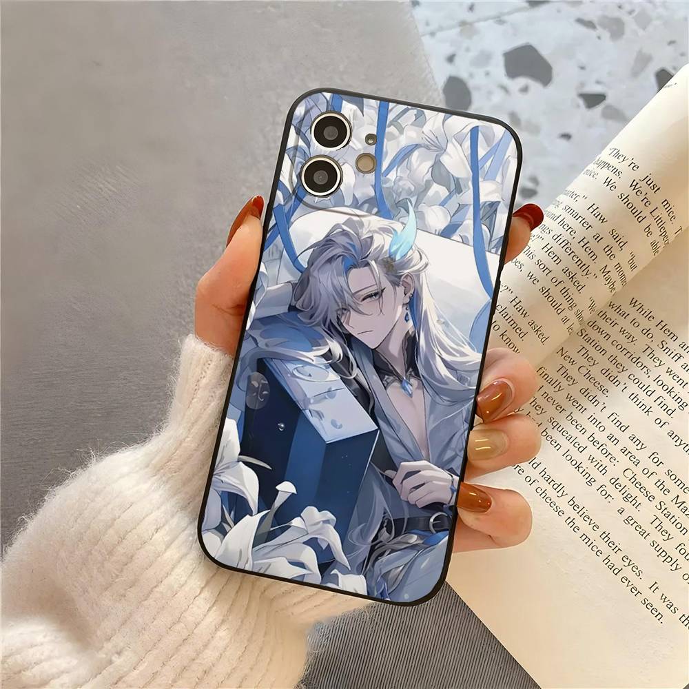 Genshin Impact Neuvillette Phone Case For IPhone 17 Air 16 15 14 13 Pro Max 11 12 Black Silicone Cover