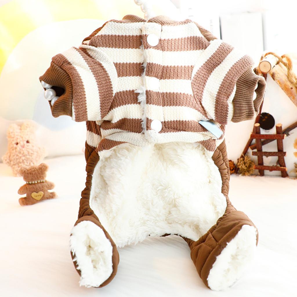 Dog Clothes Winter Thick Large Pocket Four-legged Cartoon Overalls