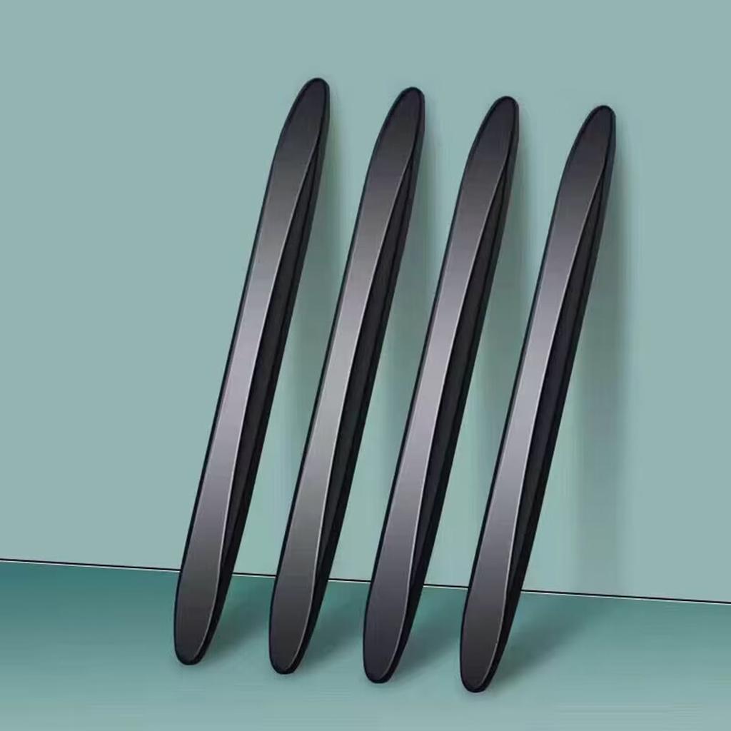 2/4Pcs Car Anti-collision Strip Clear Black Self-adhesive Flexible Reusable Universal SUV Truck Auto Body Door Side Rearview Mirror Bumper Protector