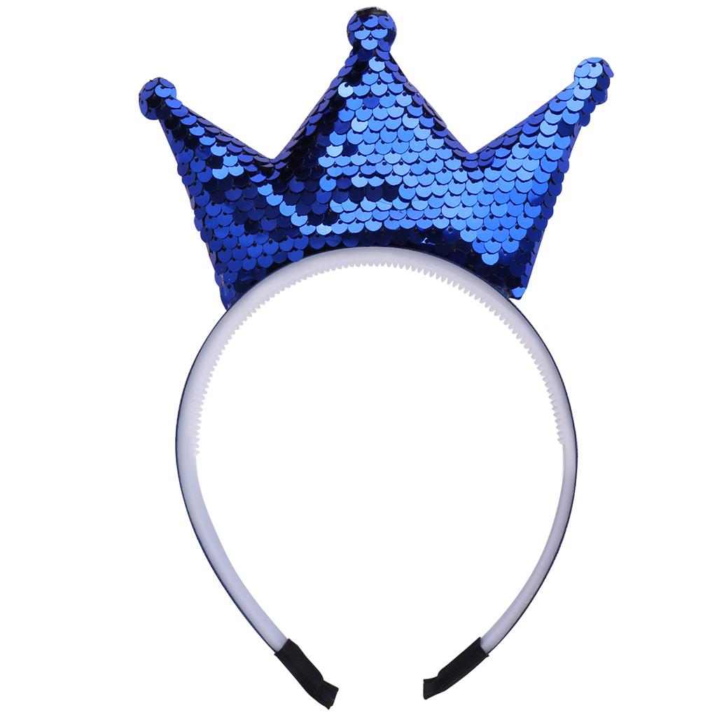 Sequins Crown Headband Girls Hair Bands Glitter Crowns Hair Hoop Women Hair Accessories for Party Favors Headdress Gift