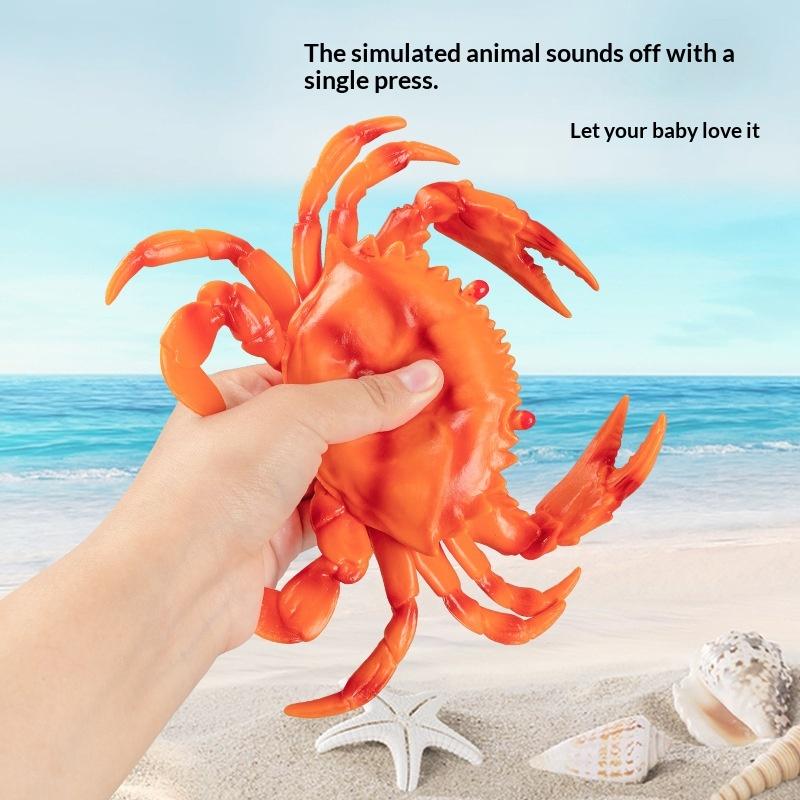 Non Toxic Soft Pvc Squeaky Crab Lobster Toy Realistic Sound For Kids Bath Time Pretend Play