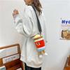 Doll Cartoon Hamburger Bag Fluffy Shoulder Bag Casual Plush French Fries Handbag  Children