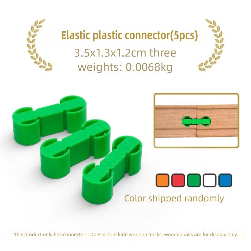 Wooden Train Track Accessories All Kinds Universal Connectors Adapters Clips fit for Brand Wooden Tracks Railway Toys for Kids