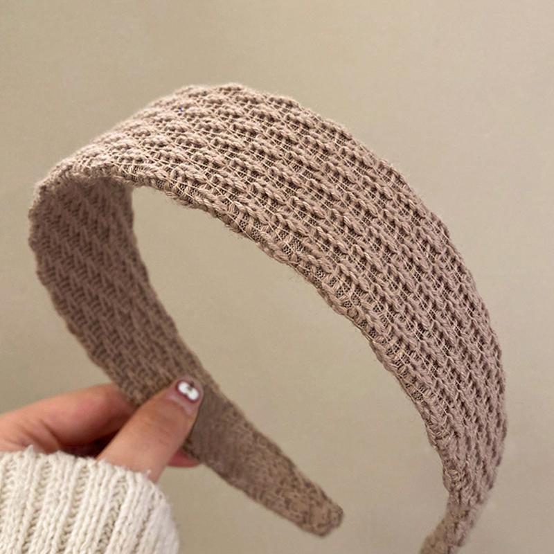 1pc Women Knitted Broad Headbands Fashion Versatile Elegant Simple Solid Color Hair Accessories Suitable For Daily, Casual