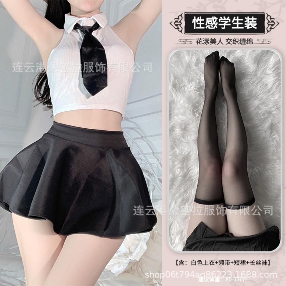 Domila Sex Underwear Uniform Seduction Student Wear Wholesale Sex Uniform Passion Sexy Secretary Split