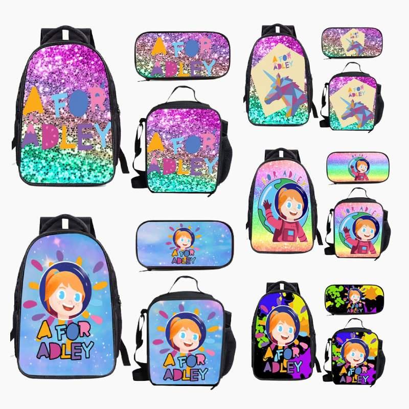 Afor Adley School Backpack Set For Kids Large Size 20-35l Capacity Zipper Closure