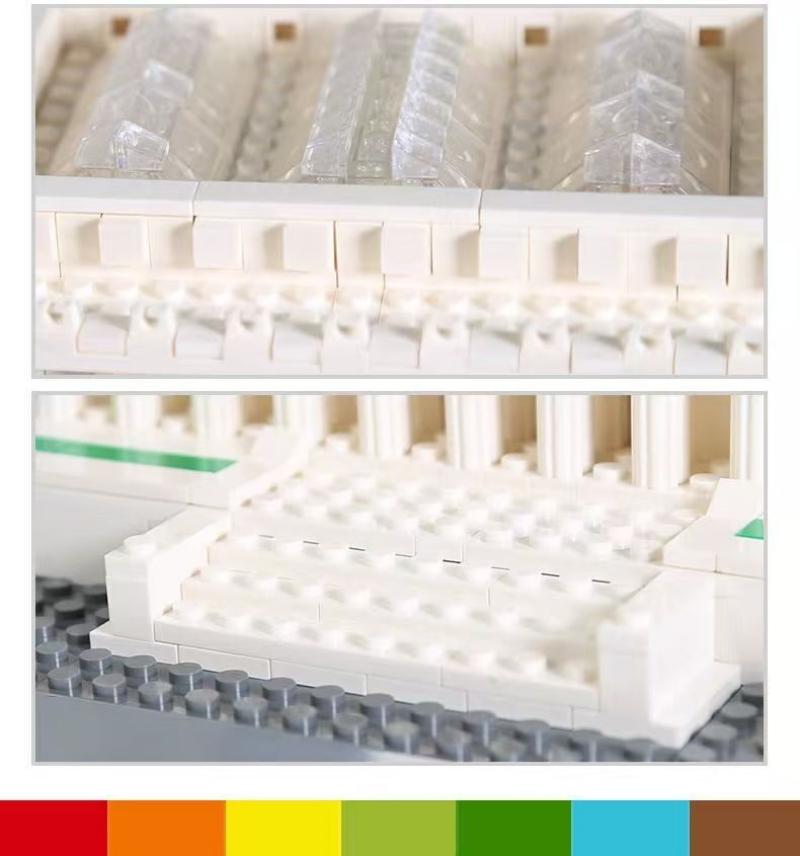 Non-Toxic Lincoln Memorial Building Blocks Assemble Bricks Birthday Gifts For Kids Small Particle Assembly Model Toys 979Pcs