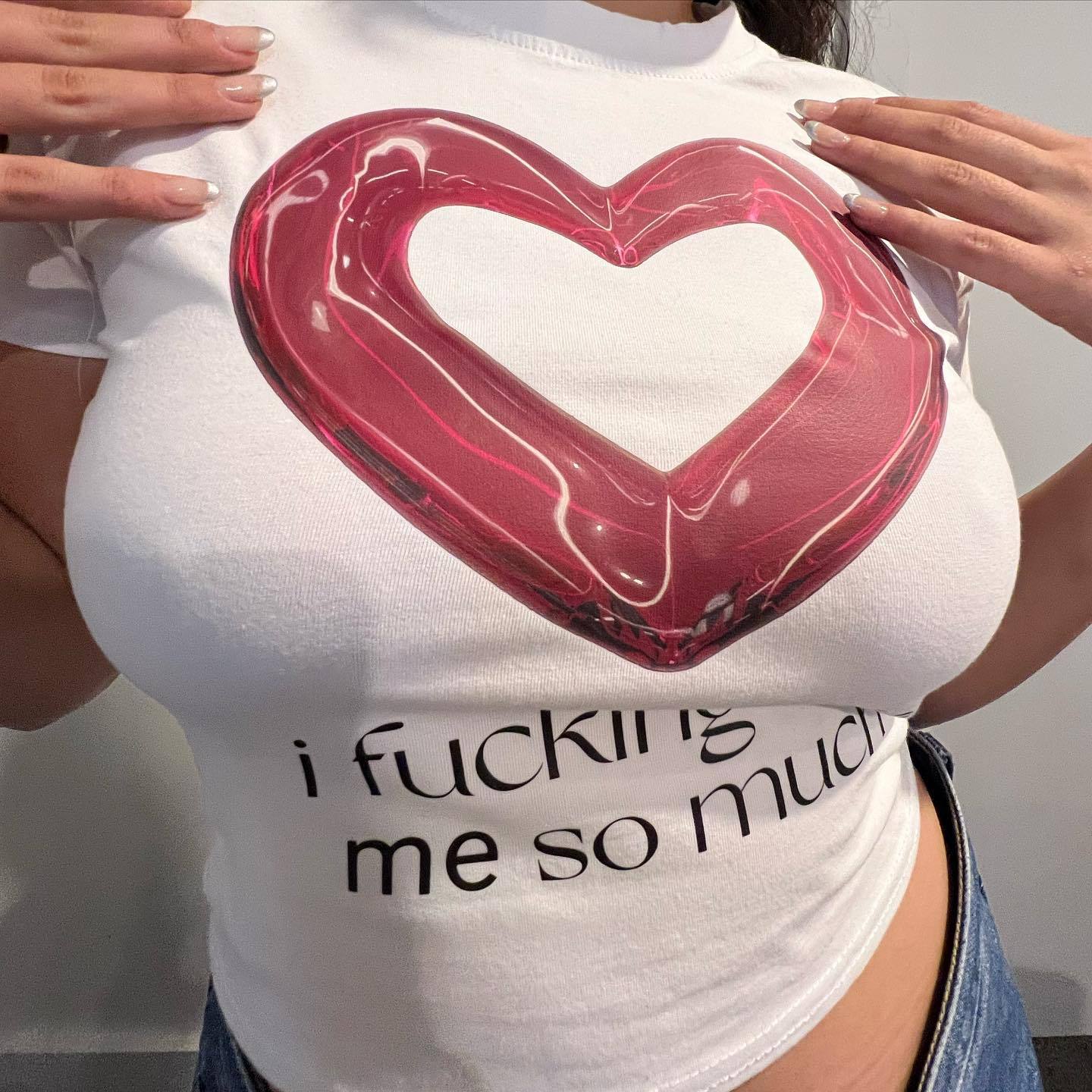 

Контрастная короткая футболка с принтом сердца для женщин Короткие рукава для женщин Летний топ для женщин