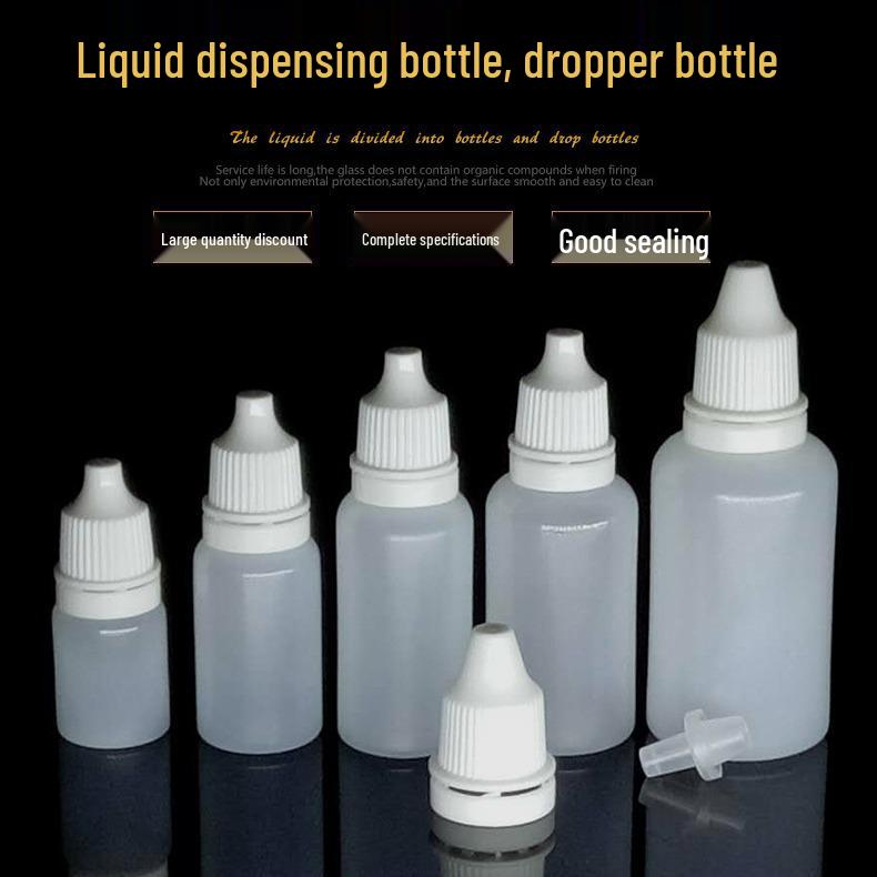 5ml/10ml Dropper Bottle, 30ml Squeeze Bottle, Pigment Repackaging Bottle, Pointed Tip Ink Dispenser Transparent; 3ml; LDPE