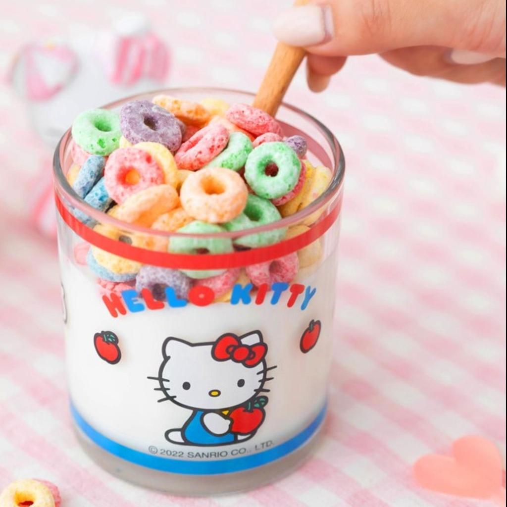 [Hello Kitty] Retro Glass Cup 3P Set / Lilfant Hello Kitty Curly Dishwasher-Safe Stainless Steel Cup
