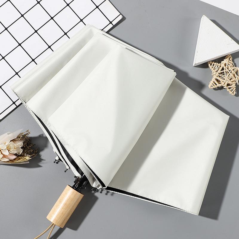 Manual Vinyl Tanning UV Resistant Folding Sun UMBRELLA, Retro Wind Resistant, Waterproof Coating, Sunshine and Rain Women