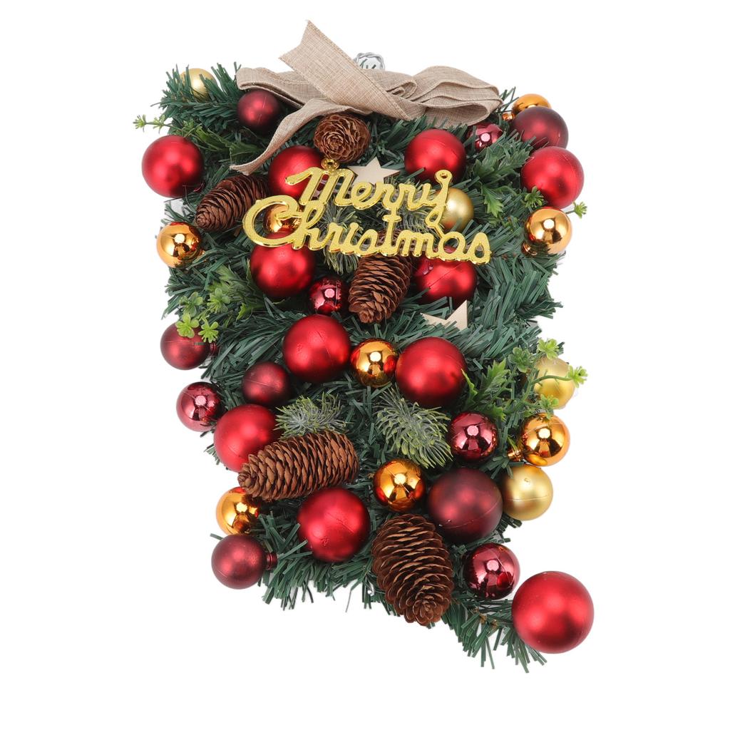 Door Upside Down Tree Artificial Handcrafted Fade Resistant Christmas Door Ornament for Fireplace