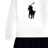 Polo Ralph Lauren Color Block Logo Long Sleeve Dress Kids Dresses White 313950935-001