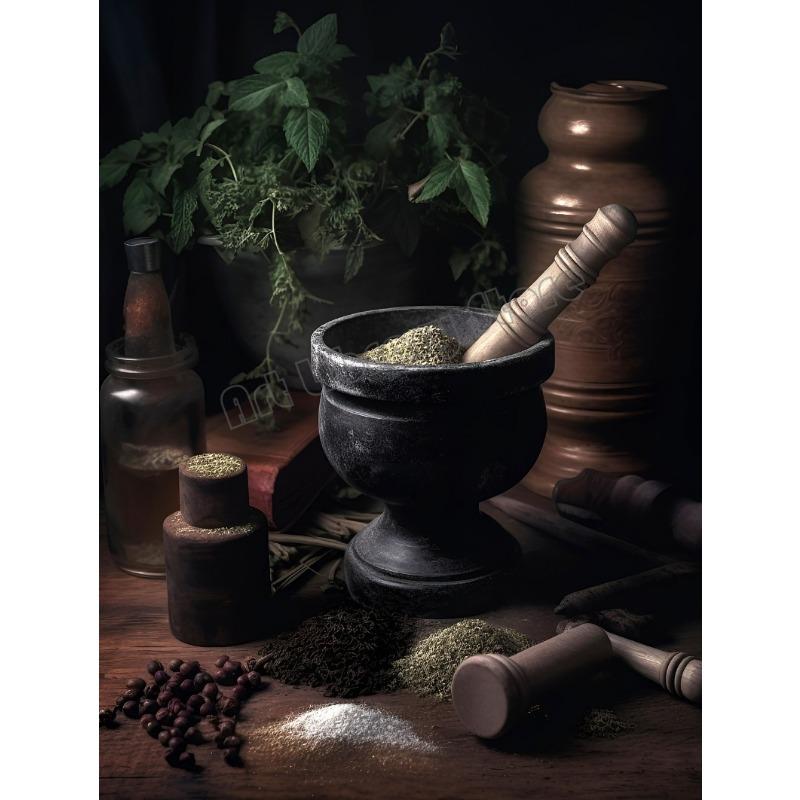 Victorian Botanical Greenhouse Wizard Library Apothecary Fantasy Haunted House Poster Wall Pictures Canvas Painting Home Decor