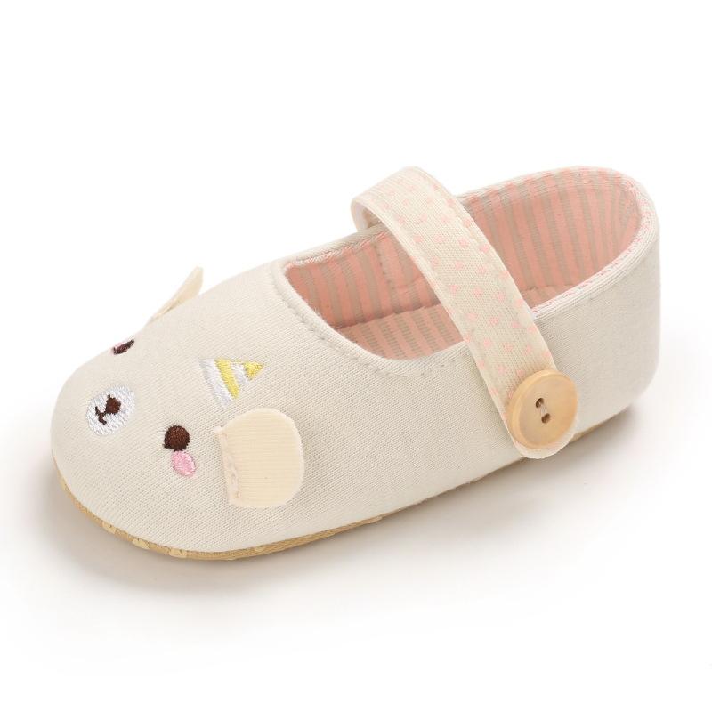 Frühling und Herbst 0-1 Jahr alte Baby-Kleinkindschuhe Weiche Sohle Atmungsaktive Babyschuhe Cartoon Freizeitschuhe