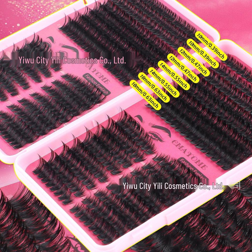 544 Cluster D Curl Individual Lash Set: DIY Dense, Curled, Segmented Eyelashes