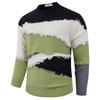 Pullover Long-sleeved Round-neck Color-blocking Sweater for Men Loose Base Knitted Sweater