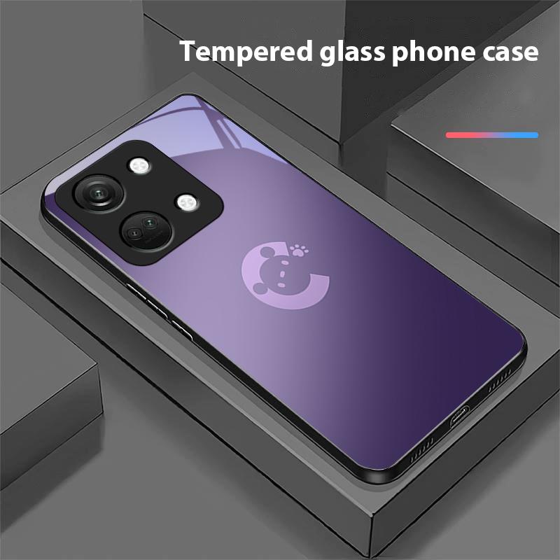 

Простой чехол-тень медведя для OnePlus Nord 3 5 6T 7 Pro 8 12 10T Reno8 Lite 5G 10R Nord N30 Твердый чехол из закаленного стекла для телефона Черный For OnePlus Nord 3