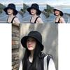 Black Comfortable Cotton Fisherman Hat For Men And Women Adjustable Sun Protection