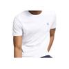 Polo Ralph Lauren Logo Embroidered Solid Color Crew Neck Short Sleeve T-Shirt Men Tops White 710706748-002