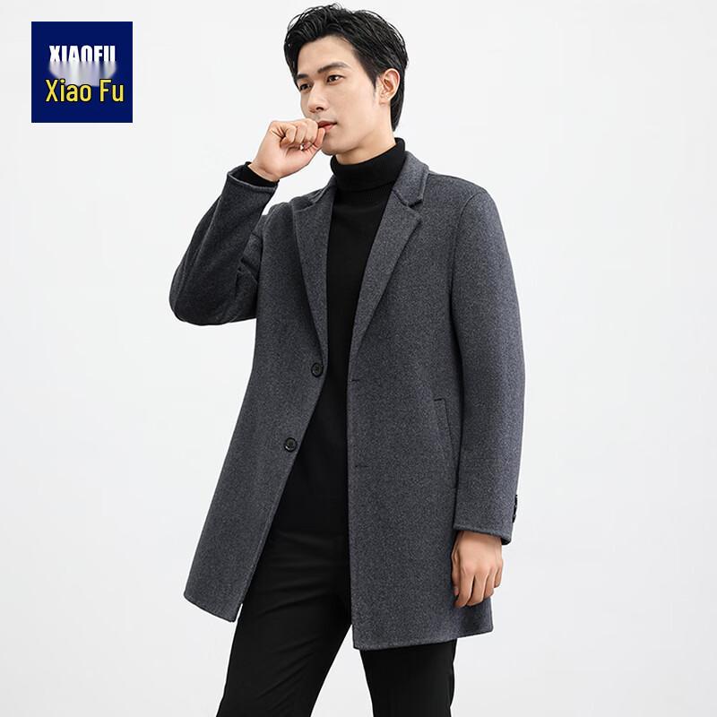 

Мужское двустороннее шерстяное пальто с лацканами в стиле business casual 175