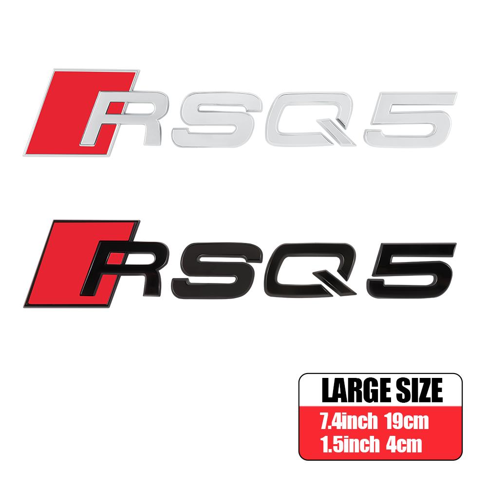 3D ABS Adhesive Black Car Trunk Number Letters Sticker For qwe12 SQ3 SQ5 SQ7 RSQ3 RSQ7 Logo Emblem Nameplate Badge Accessories