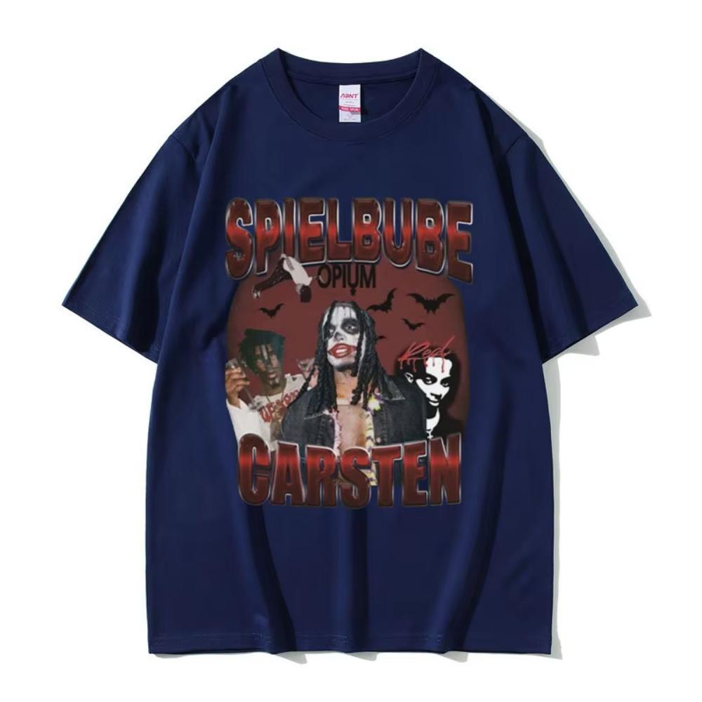 Rapper Playboi Carti Spiel Bube Carsten Grafické tričko Opium Tričko s potiskem Whole Lotta Red Pánské Vintage Hip Hop Oversize trička