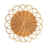 Bohemian Round Woven Straw Wall Decor for Bedroom or Dining Room