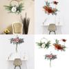 Artificial Silk Flower Wreath with Iron Wire for Front Door Garden Wedding Party Decorations