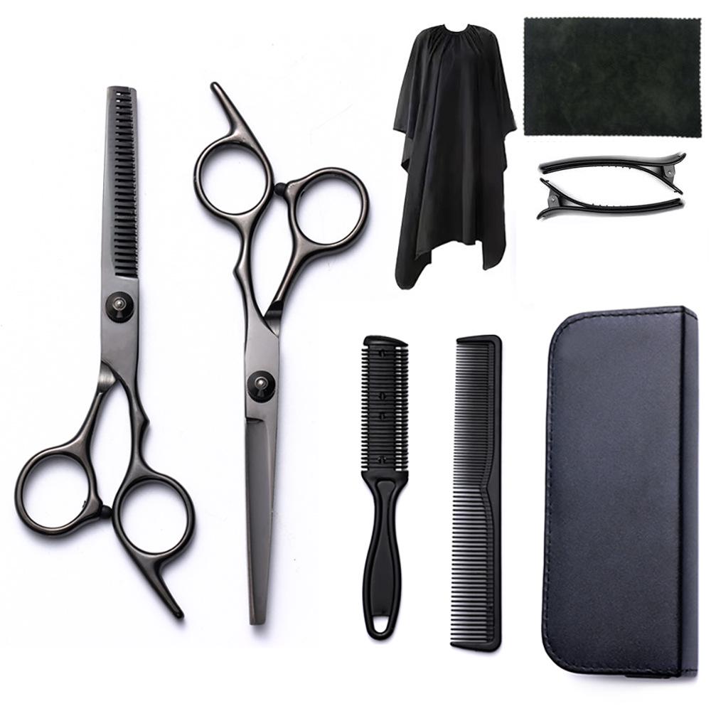 Hairdressing Scissors Set: Colored Straight-Tooth & Thinning Bangs Scissors for Professional Stylists