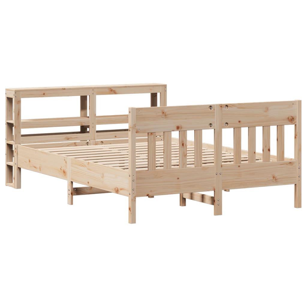 Solid Wood Bed without Mattress 120 x 190 cm Pine Wood