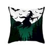 Home Cartoon Pumpkin Head Halloween Pillow Cover Peach Velvet Cushion Cover Office Sofa Cushion Cover