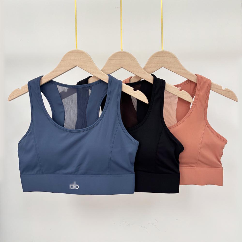 Alo Damen Netz-Sport-BH: Herausnehmbare Polster, Stoßfest, Push-Up, Ideal zum Laufen, Fitness und Yoga.