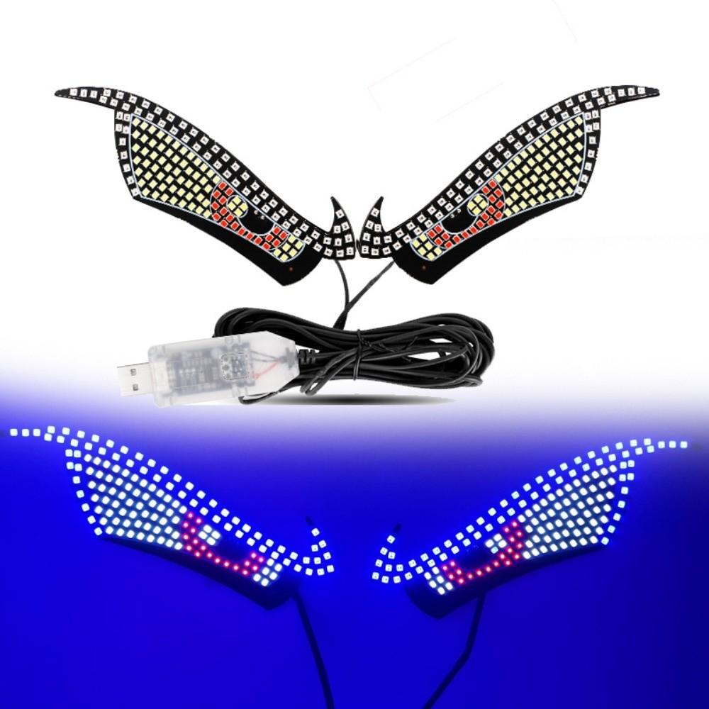 

USB Demon Eye Light Multi-Mode LED Windshield Display Car Decor Light Truck Decoration Style A