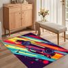 Bestseller Neon Racing Car Print Non Slip Area Rug Soft Washable Entryway Floor Mat for Living Room Bedroom Car Lover Decor