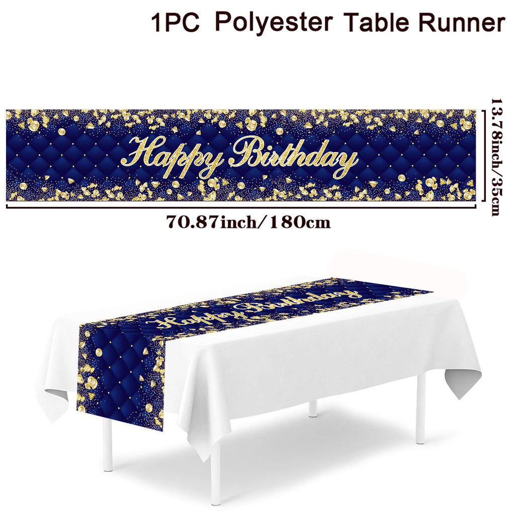 Birthday Theme Party Decorations Tableware Blue Gold Paper Plates Birthday Party Adults Baby Shower Birthday Party Supplies