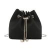 Summer new popular solid color casual versatile chain shoulder messenger bag bucket tote bag women's bag