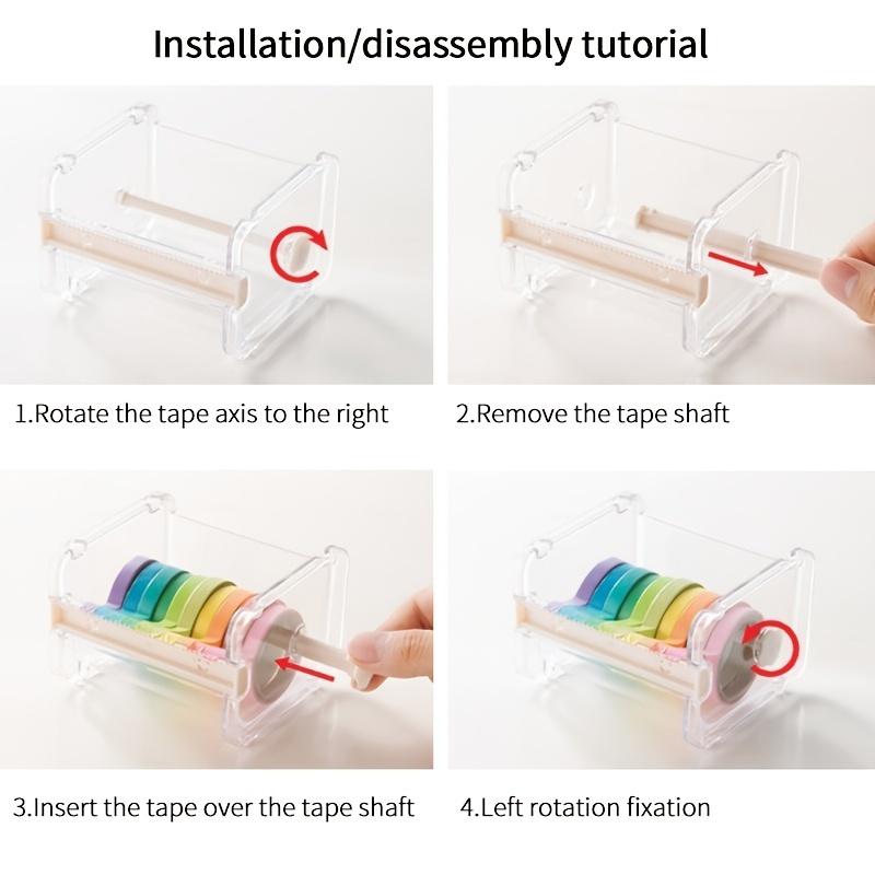 1 Pc Washi Tape Special Creative Cutter Office Stationery Sorting Ledger Transparent Tape Holder Storage Cutter Box
