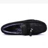 Suede Leather Men Shoes Luxury Brand Italian Casual Mens Loafers Fur Moccasins Winter Slip On Black Man Driving Designer Shoe