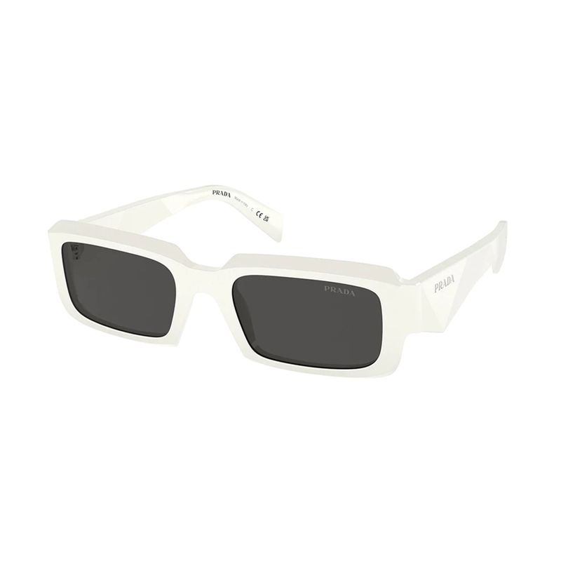 Prada Gafas de Sol Rectangulares de Diseño Sólido Gafas de Sol para Hombre Blancas PR27ZSF17K08Z55