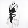 European and American Women's Underwire Shaping Bodysuit with Mesh Straps and Leg Rings - Anti-Sagging