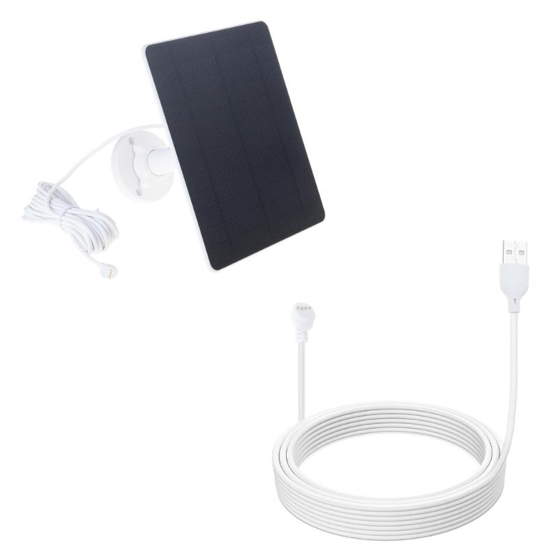 Solars Panel Charging for Outdoor Security Cameras, 5W High Efficiency with Adjustable Mount and 13ft Cable