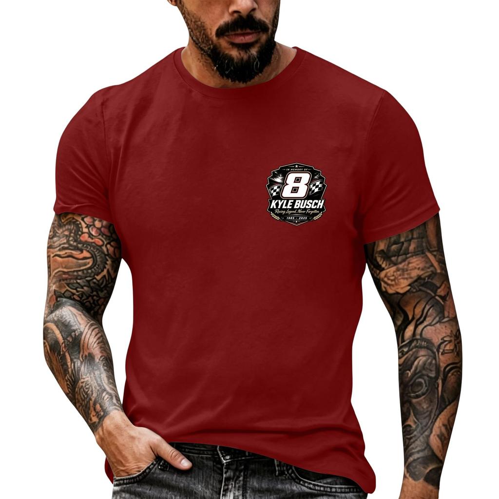 Men's Short Sleeve Racing Graphic T Shirt Nascar Inspired Vintage Style Casual Tee for Racing Enthusiasts Summer Wear