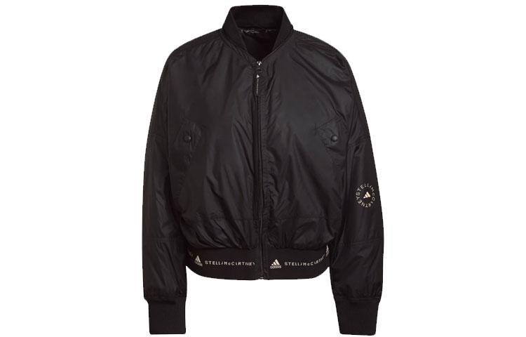 

Adidas Jackets Women s Black Stand Collar Moderate Pilot GS1393 XS