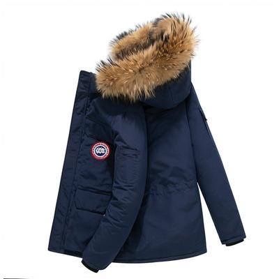 Nová zimná základná populárna pánska páperová bunda, úprava proti krčeniu, módna mestská bunda s klopami a kapucňou
