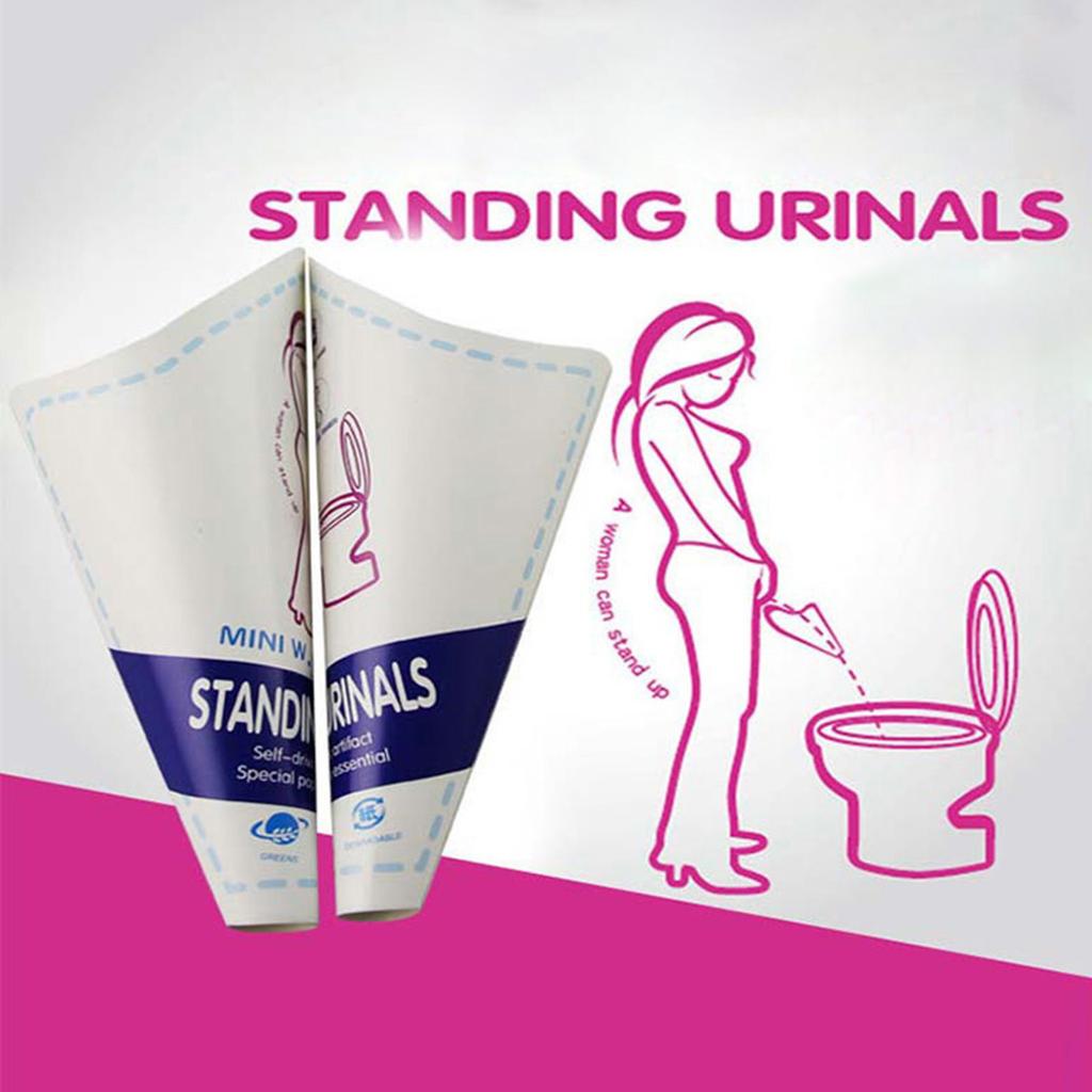 20PCS Disposable Female Urinal Stand to Pee Paper Funnel Outdoor Travel Camping Portable Toilet for Women