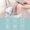 Foot Soaking Bath Bucket, Foot Bath Portable Travel Thermal Insulation Multifunctional Foldable Foot Soaking Bucket with Lid Home ,Blue