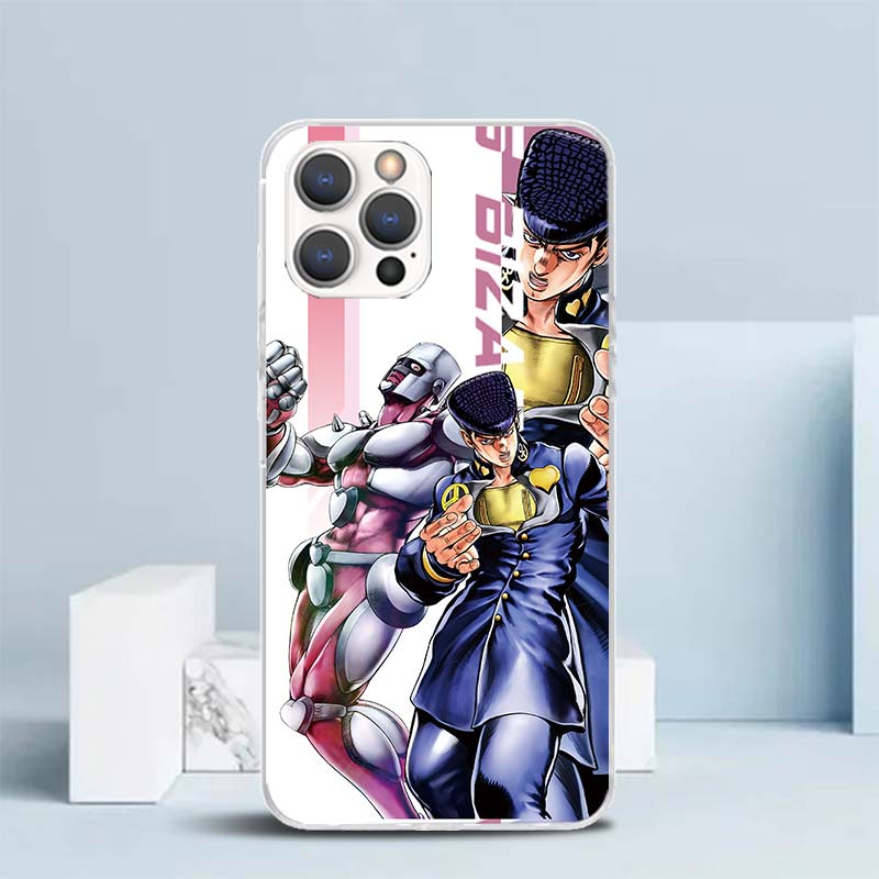 JoJo Bizarre Adventure Anime Soft Cover for iPhone 16 17 Air 15 14 Pro Max 16E Phone Case 13 Mini 12 11 7 SE 8 Print Pattern Fit